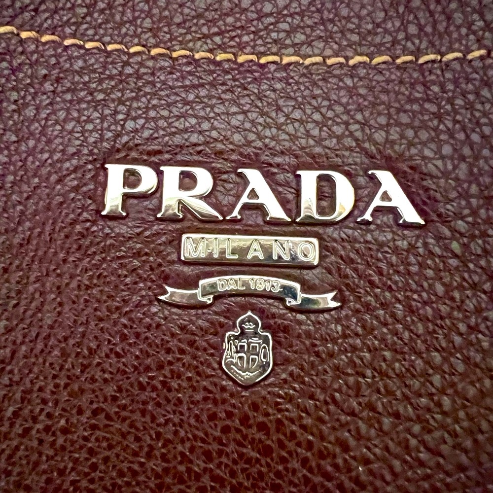 Authentic Prada Vitelli Dark Brown hobo bag- free shipping
